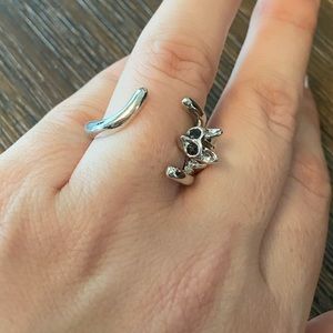 Silver Cat ring
